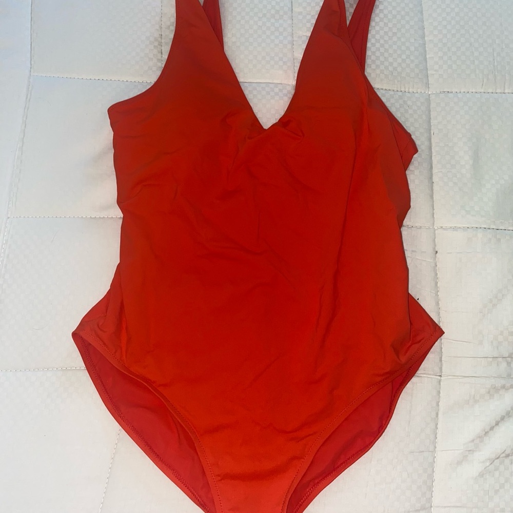 Orange Athleta One Piece Swimsuit